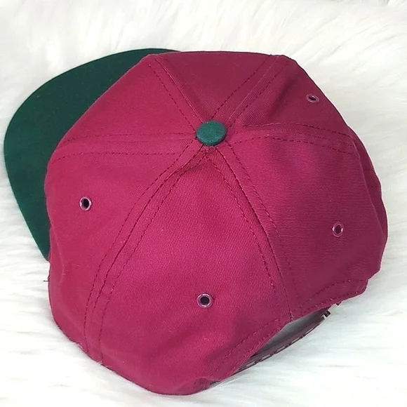 Vintage 90s Budweiser Bud Light Maroon Trucker Snapback Hat Cap Adjustable Strap - Picture 8 of 17